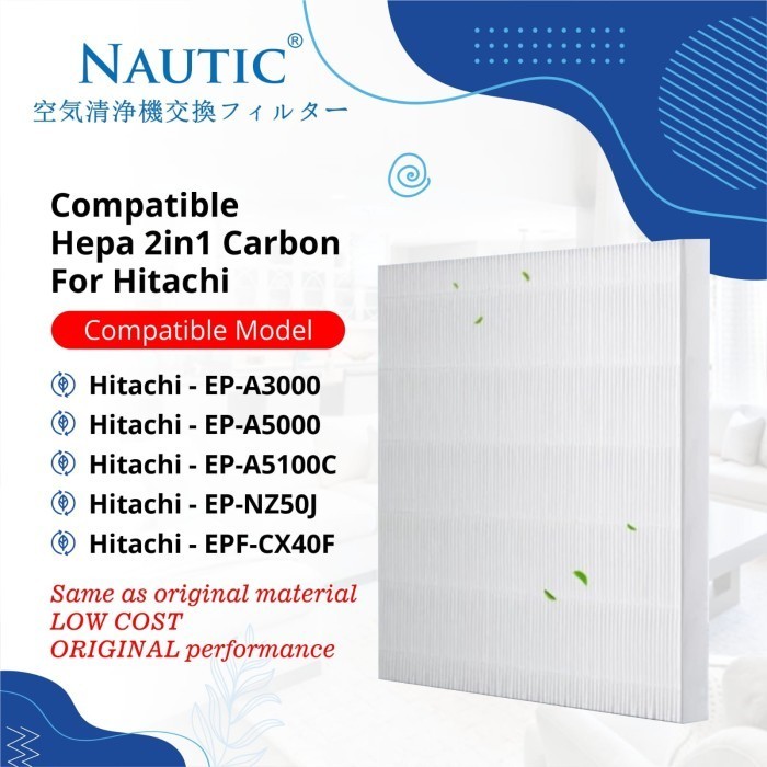 Termurah Replacement Filter Hepa+Carbon Air Untuk Purifier Hitachi Ep-A5000