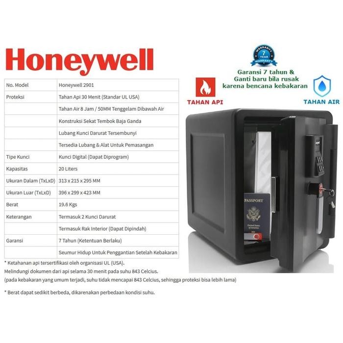 Brankas Honeywell 2901 anti air dan api Garansi 7 Tahun