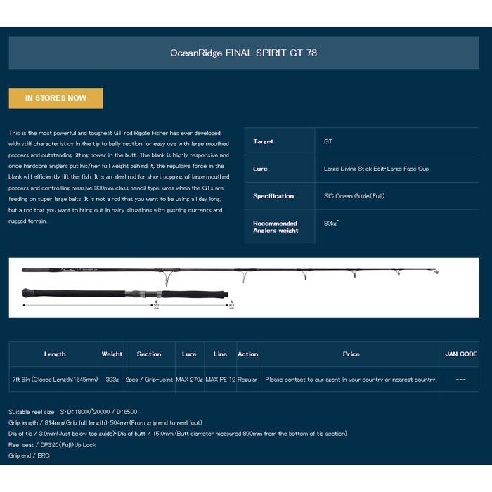 Sale Terbatas Ripple Fisher Ocean Ridge Gt Casting Rod Special Joran Pancing Aman