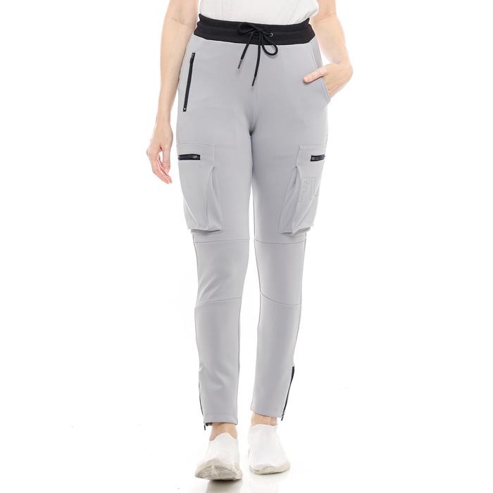Flexzone Celana Jogger Cargo Wanita Hitam Lari Gym FCS-520