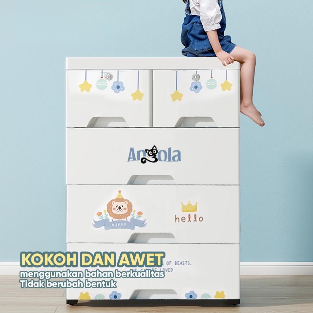 

Mamam_Asoy [Cicilan 0%] Living Mall Lemari Plastik 4 5 Tingkat C74-C75 Lemari Pakaian Anak / Tempat