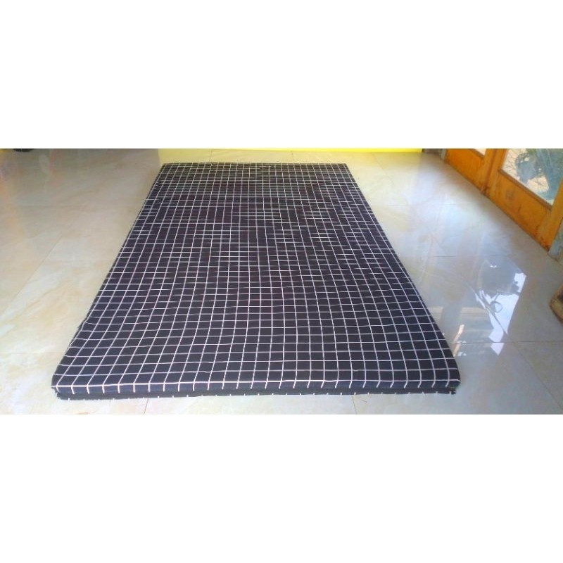 (Homelytouch Sarung Resleting Tanpa Kasur Busa Tebal 5 Cm Ukuran 70X200 - 200X200 Bonus Spon Cuci