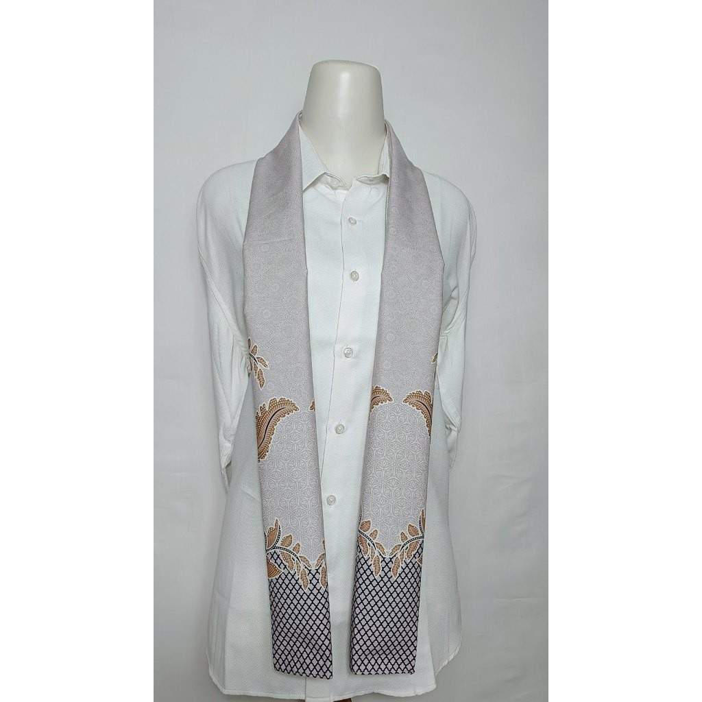 S24 Syal Batik Unisex Motif Etnik - Scarf Leher Elegan untuk Pria Wanita Tradisional Formal & Kasual
