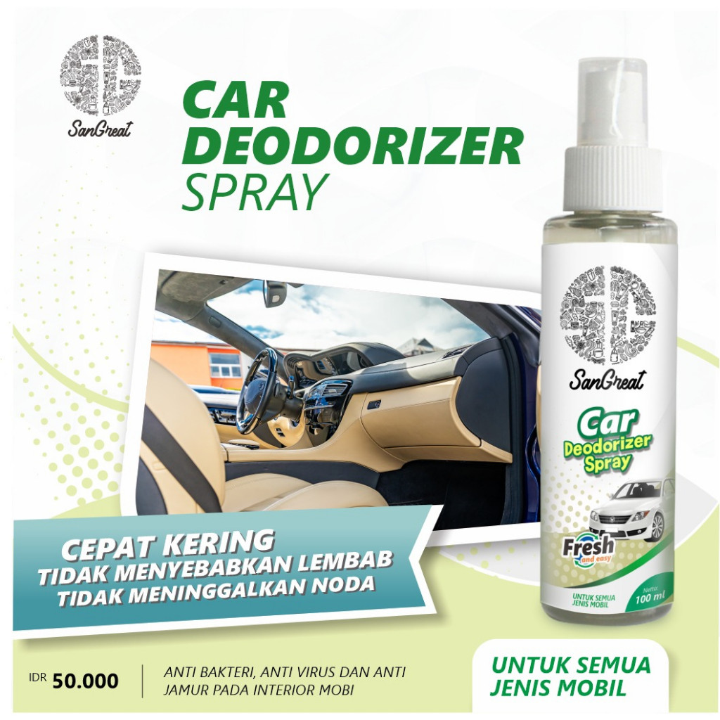 Pewangi mobil, Penghilang bau mobil, spray anti bau mobil, pengharum mobil parfum mobil anti bau