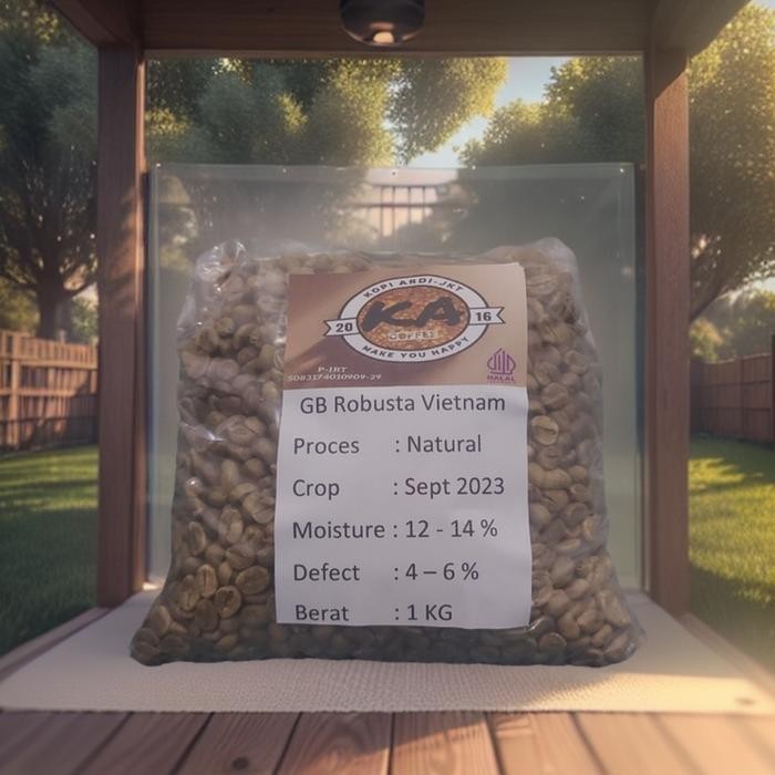 

Kopi Biji Mentah/Grean Bean Robusta Import Vietnam Natural 1 kg
