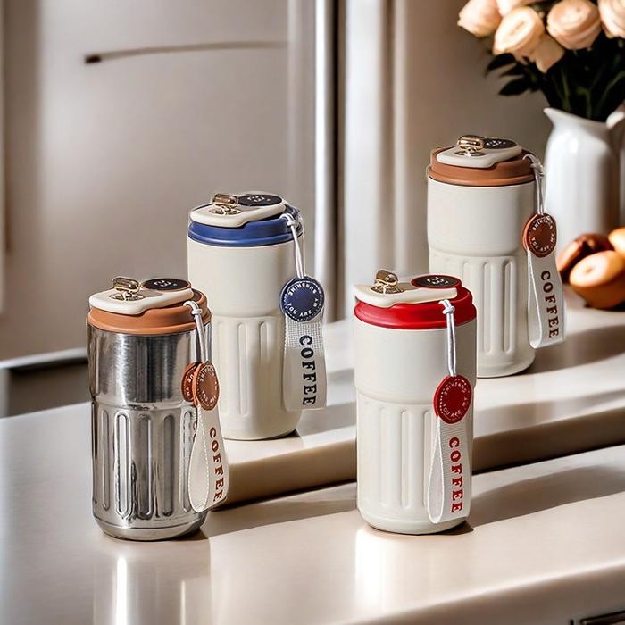 TUMBLER KOPI TAHAN PANAS/TUMBLER TEMPERATUR SUHU DIGITAL AESTHETIC TAHAN PANAS 24 JAM 450ML HN 136