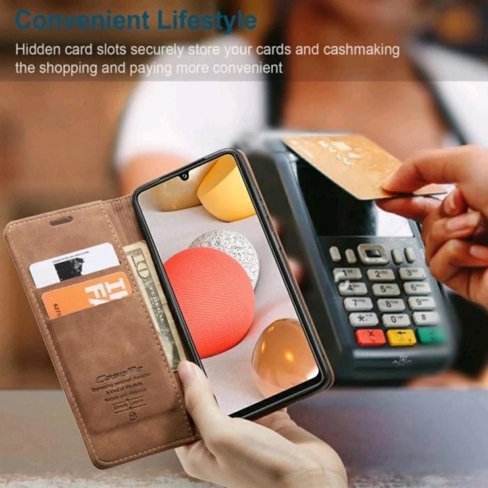 Case Compatible For Samsung A32 4G / A325F Flip Wallet Leather Case Cover Sarung Dompet Caseme kulit