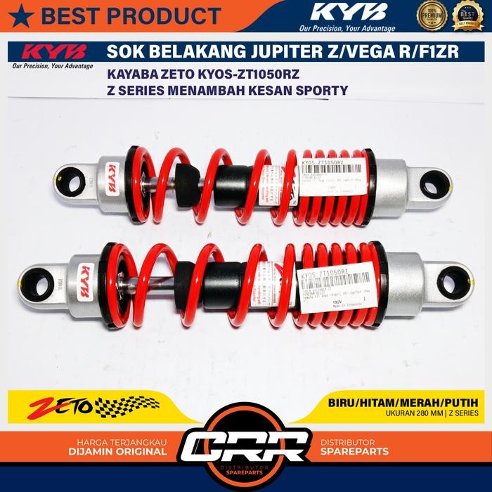PREMIUM Sok Belakang Sokbreker Kayaba Zeto Jupiter Z Vega F1ZR Z Series 280 MM ZT1050 Warna Merah