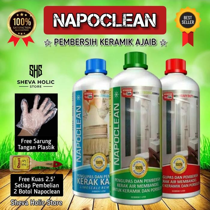 Napoclean Heavy Duty, Napoclean Strong, Napoclean Limescale Remover.