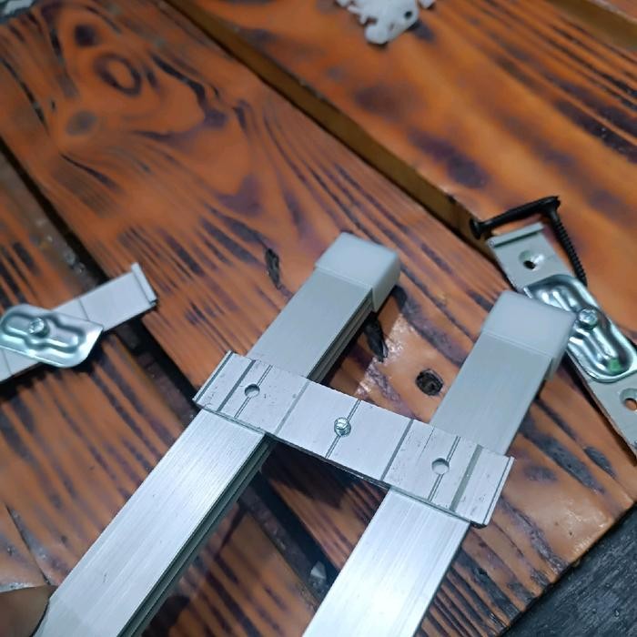 PREMIUM (Paket)Double Batang Gordel Kotak Balok / Tiang Gorden Double / Doble Rel Gorden Kotak