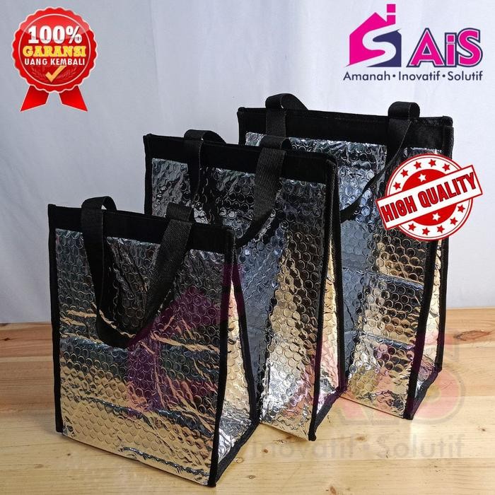 PREMIUM TOTE BAG ALUMINIUM TAS BELANJA FROZEN FOOD ICE CREAM TAS BELANJA ALUMINIUM TAS BEKAL