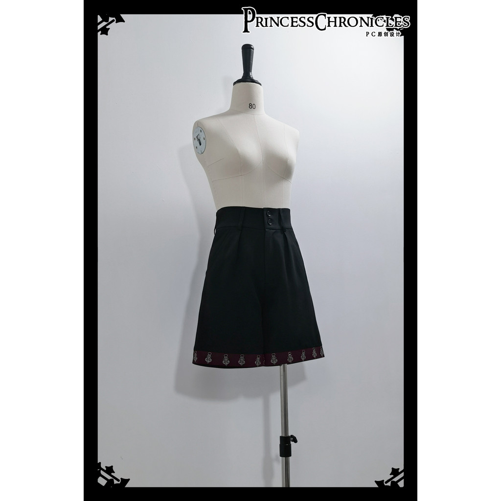 ~Red And Black 4.0~Ouji Lolita Shorts Outfit Long Vest Prince Blouse By Princess Chronicles Pre