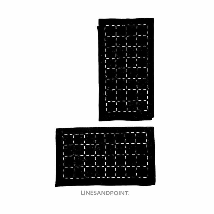 Patch Sashiko Denim / jeans 14 oz hard motif