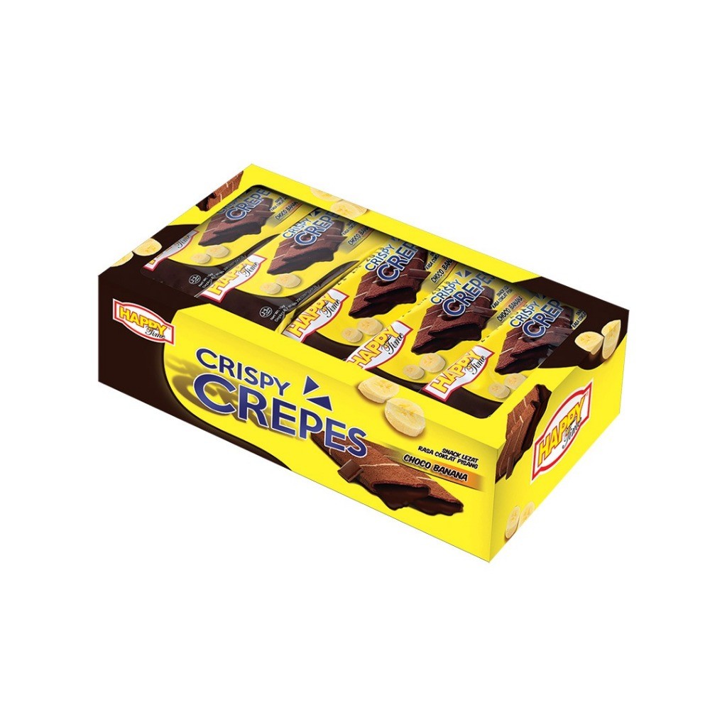 

Andrianbijaksana Happy Time Crispy Crepes Snack Choco Banana Isi 20 X 10Gr