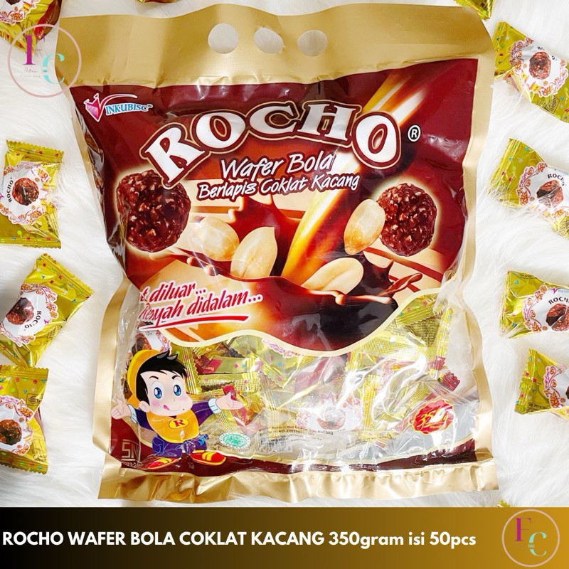 

Desyallshop Rocho Wafer Bola Coklat Kacang 350Gram Isi 50Pcs