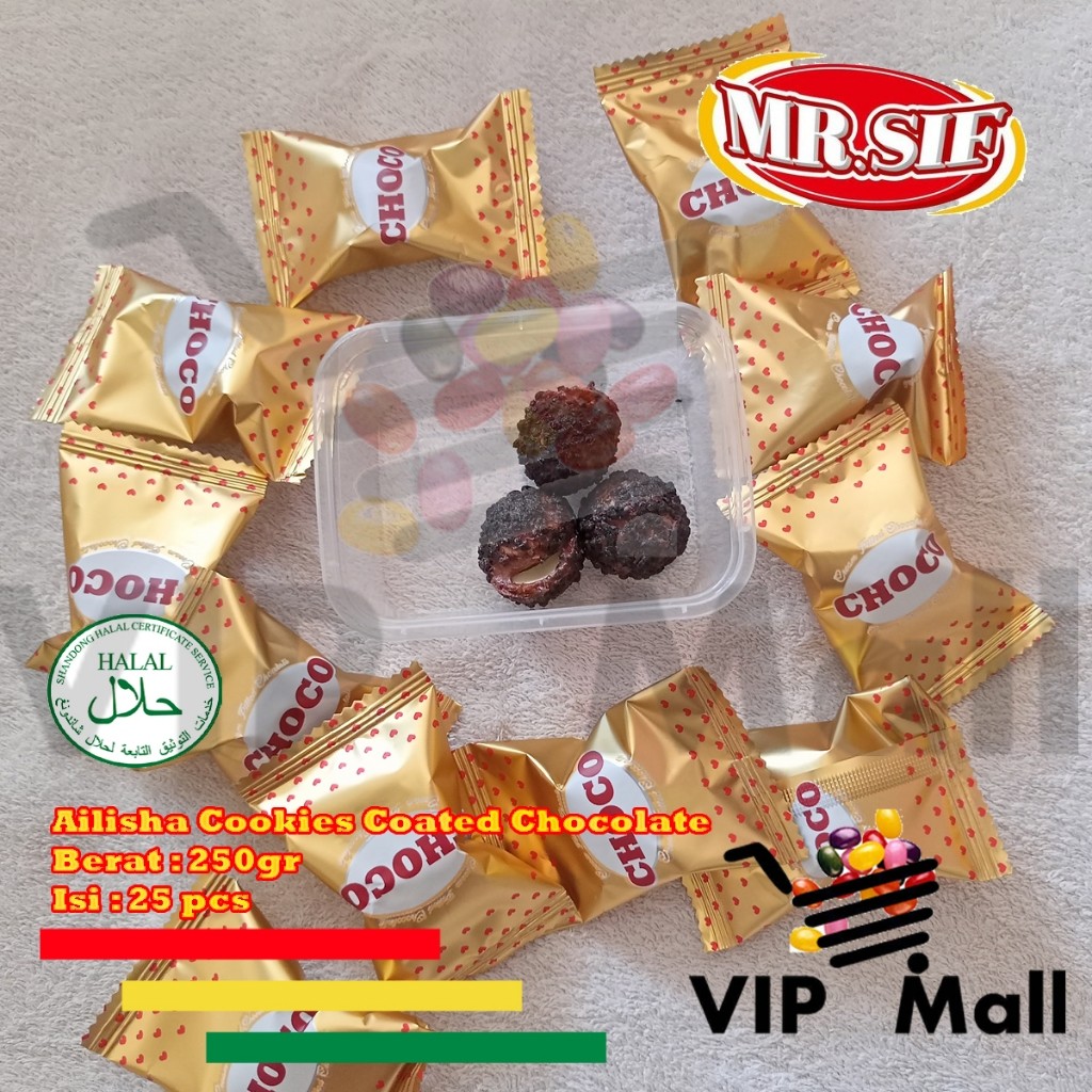 

Andrianbijaksana Ailisha Cookies Coated Chocolate 250Gr
