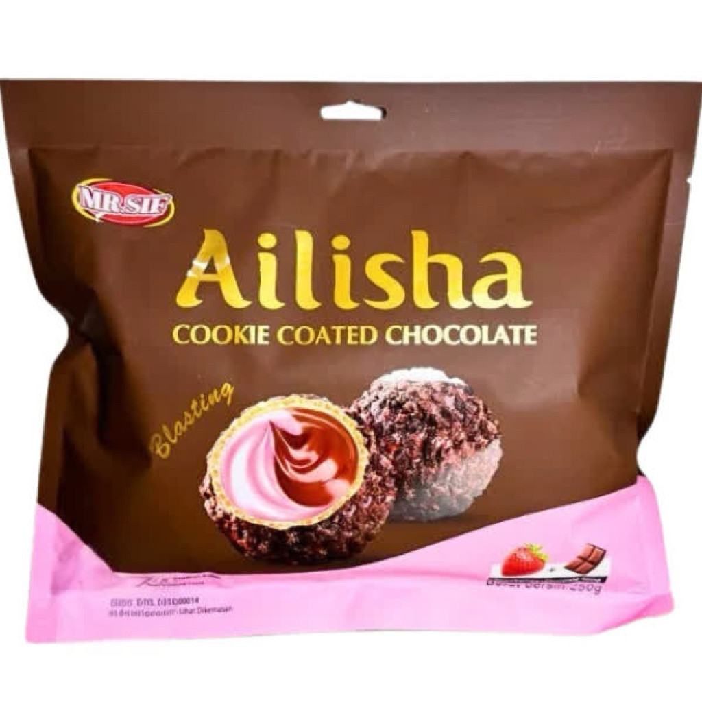 

Andrianbijaksana [Fashion518] Mr.Sif Ailisha Golden Chocolate 200G Ailisha Cookie Coated Chocolate