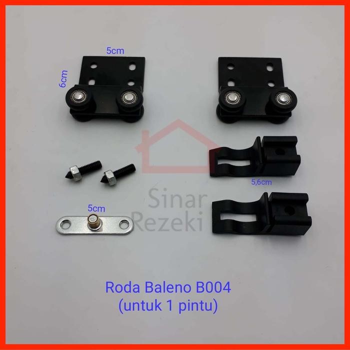 PREMIUM RODA Baleno Rel Sliding B004 / Pintu Lemari Gantung Geser