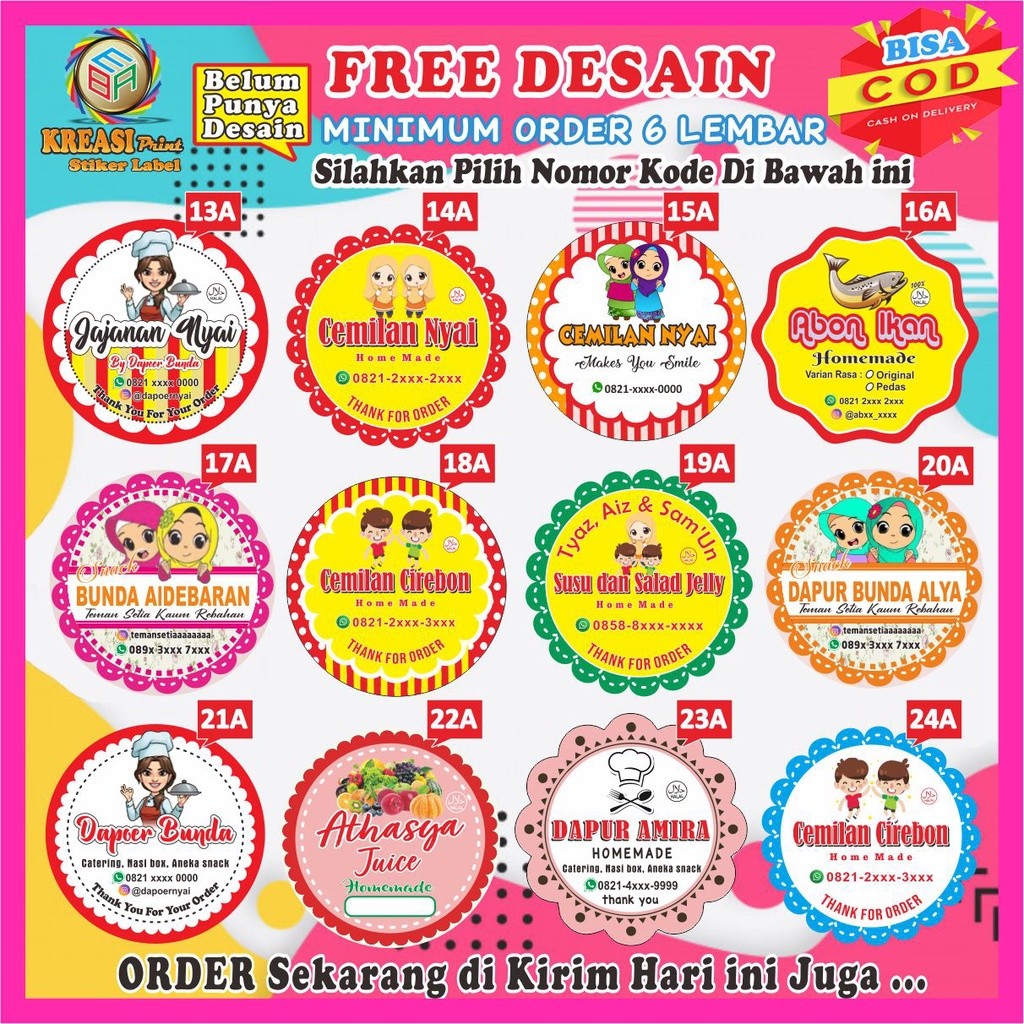 

Andrianbijaksana Stiker Label Makanan Custom Murah Desain Sendiri Terlaris Gratis Desain Bisa