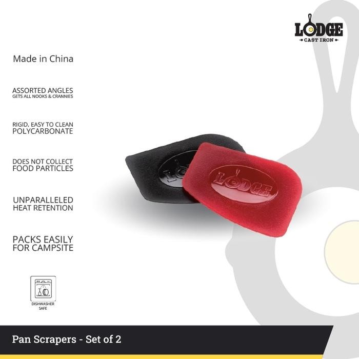 Lodge Cast Iron Set Of 2 Pan Scrapers