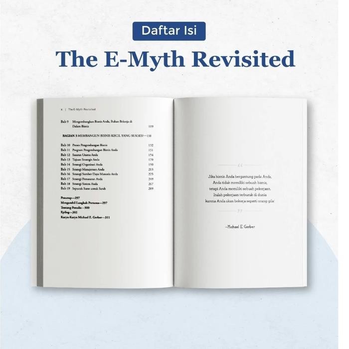 

TERLARIS BUKU THE E-MYTH REVISITED MENGAPA BANYAK BISNIS KECIL BANGKRUT PENULI MICHAEL E. GERBER -