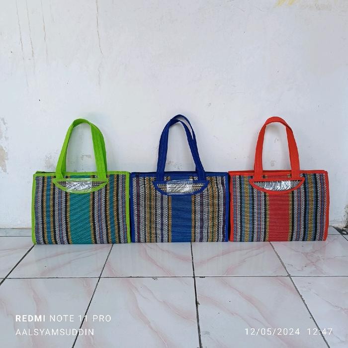 PREMIUM Tas Tenun Tikar Muat Gula 8-10 Kg - Tas Buwuh - Tas Hajatan Murah - Tas Anyaman Rajut - Tas
