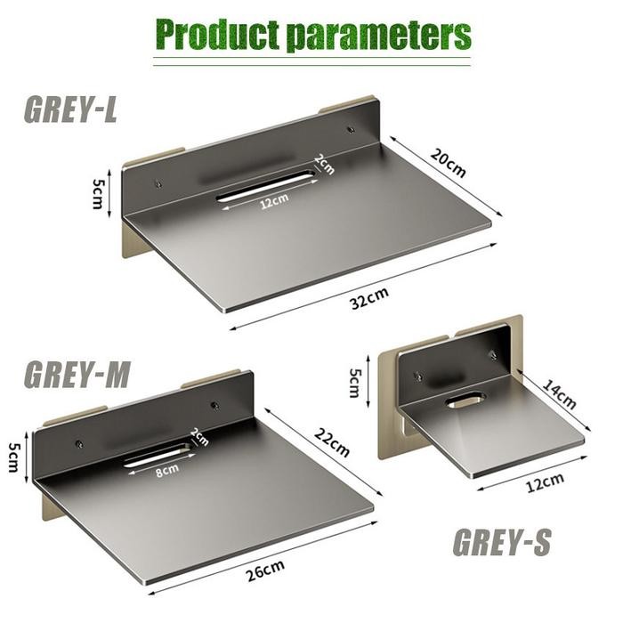 PREMIUM Rak Gantung Tempel Dinding / Rak Modem Router Wifi STB / Rak Ambalan Dinding / Rak Dinding