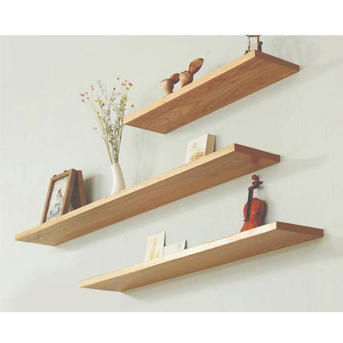 PREMIUM Rak Ambalan Dinding Melayang Minimalis Estetik Kayu Jati Belanda