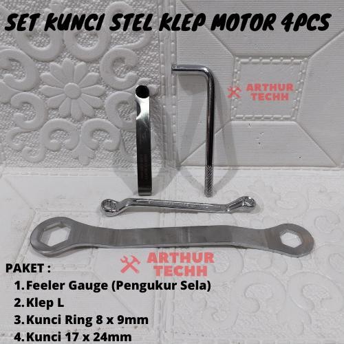 Set Paket Kunci Setel Klep Motor Set 4pcs Stel Klep