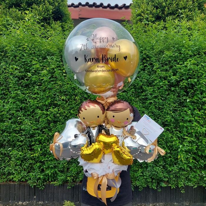 PREMIUM Buket Balon Foil Wedding / Engagement - tjeplis.id