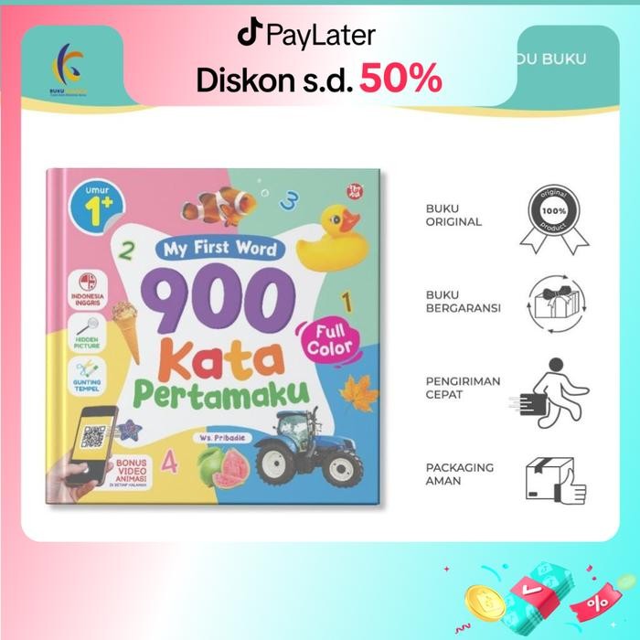 Buku Anak - My First Word - 900 Kata Pertamaku- Ws. Pribadie - Bukukaluku Jakarta Books