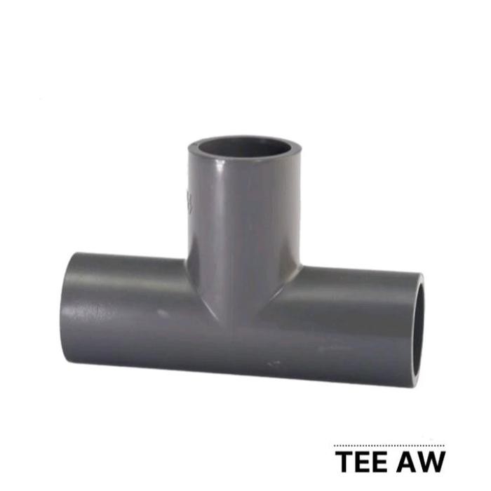Tee Pvc Aw 3/4 Inch Equal Tee Pvc Aw 3/4" Tee Pvc Jis 3/4 Inch T Pipa Pvc Abu-Abu Paralon 3/4 Inch