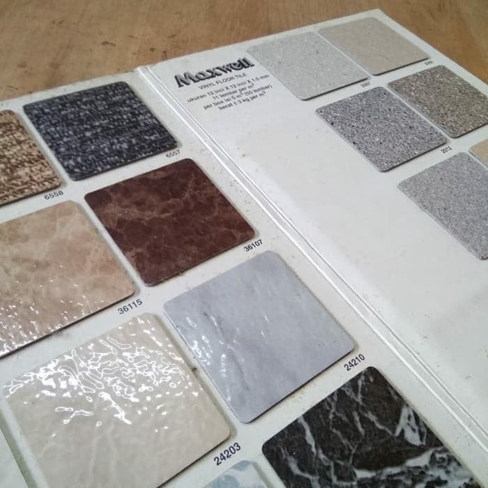 KARPET LANTAI VINYL FLOOR TILE MAXWELL PLANK UKURAN UBIN 30X30 - MOTIF KERAMIK MARMER (Per M2)