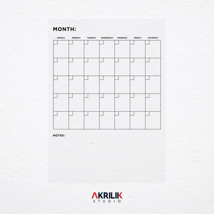 

Acrylic Monthly Planner Akrilik Wall Schedule Agenda Jadwal Dinding #Gratisongkir