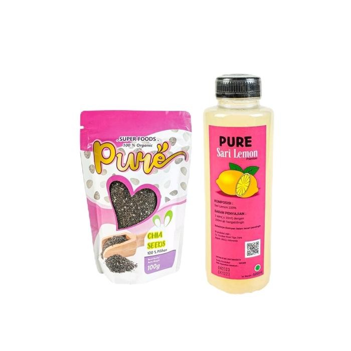 

Paket 2 Chia Seed 100 gr Dan Pure Sari Lemon 500 ml Alami