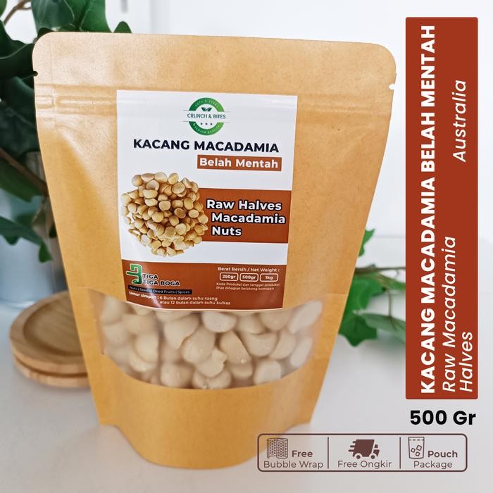 

Kacang Macadamia Mentah Belah 500 Gram / Raw Peeled Halves Macadamia Australia