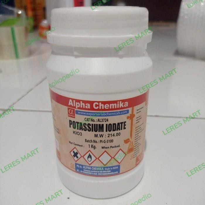 potassium iodate / kalium iodate AR 99.9% ALPHA ecer 500g Botol HDPE