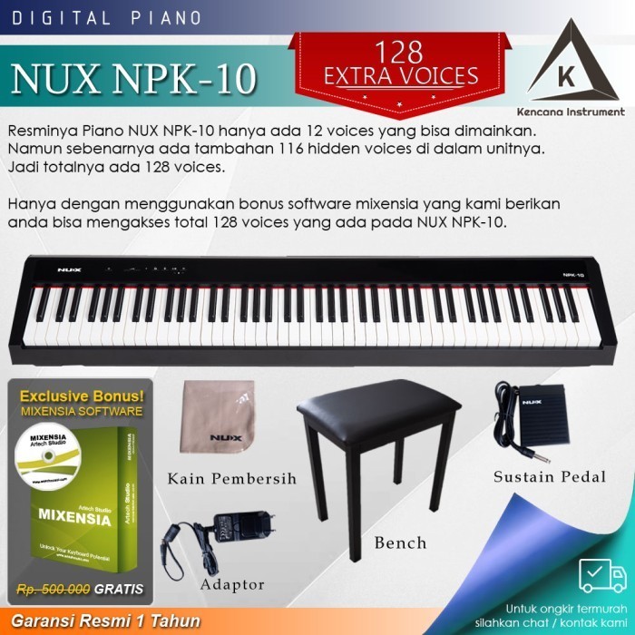 Digital Piano NUX NPK-10 / NPK10 / NPK 10 Garansi Resmi