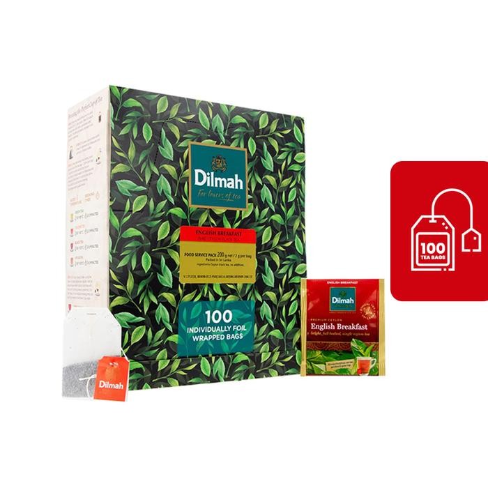 

Dilmah Gourmet Tea English Breakfast Evelopes 100s - Teh Celup