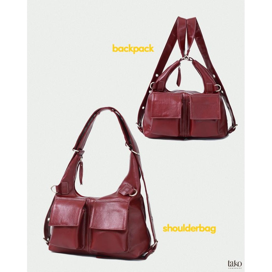 Tako Bag - Shoulderbag and Backpack - Miki Multifunctional Tas Bahu dan Ransel Muat Laptop 14inch