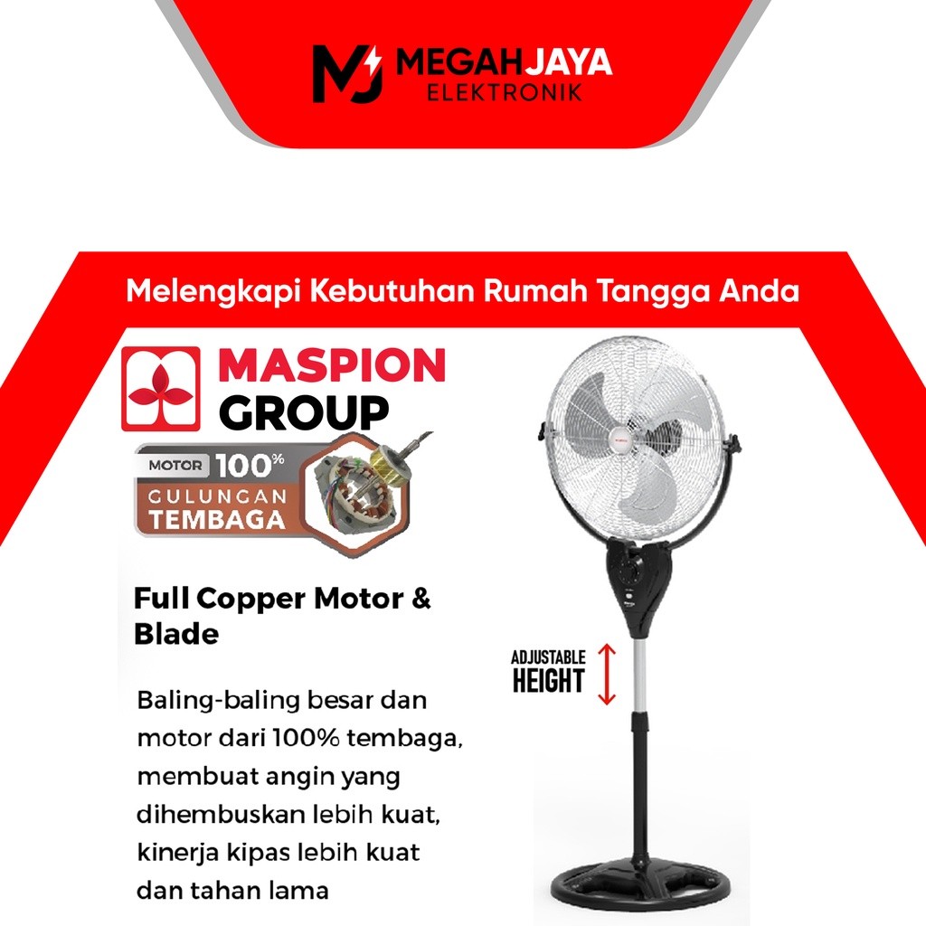 [COD READY] MASPION WALL FAN / KIPAS ANGIN PW507 S / PW 507 S / PW-507 S (20 INCH) GARANSI RESMI