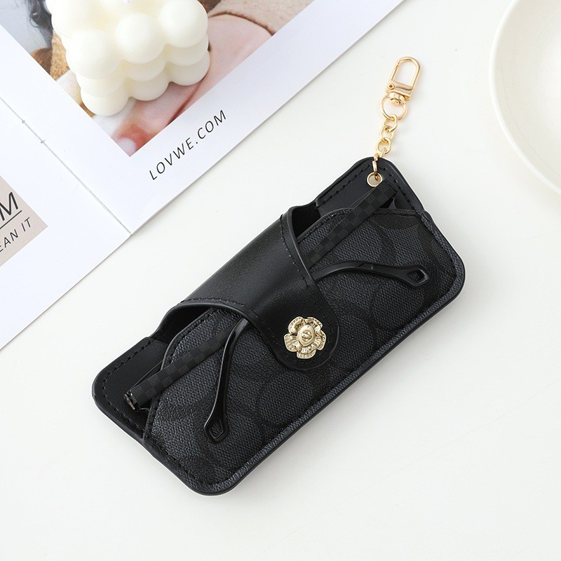 Tempat Kacamata Kecil Leather+ Hook/ Box Kaca Mata Kacamata Aesthetic Tas Kacamata Pinggang Pouch