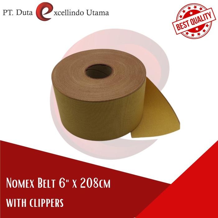 TERLARIS NOMEX BELT 6" X 208CM WITH CLIPPERS READY