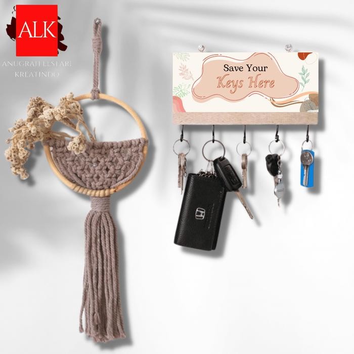 

ORIGINAL Tempat Gantungan Kunci san Dinding Dekorasi Perlengkapan Rumah Rak Serbaguna [K 3] READY