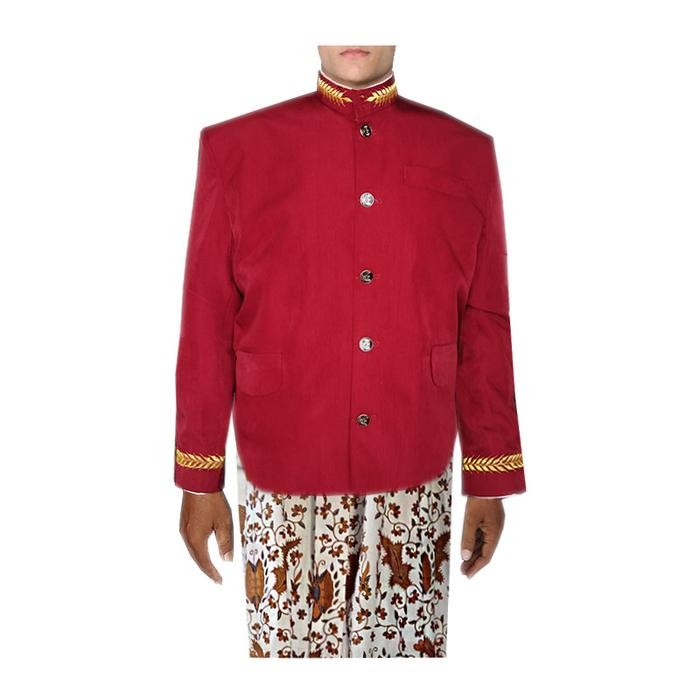 DISKON Beskap Jogja Press Merah Marun Baju AJawa READY STOCK