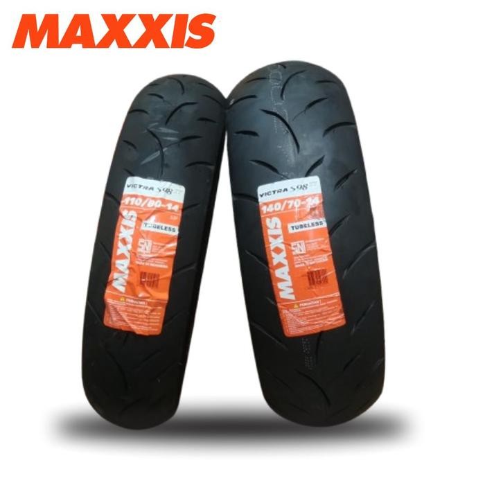 BAN MOTOR RING 14 MAXXIS VICTRA S98ST 110/80-14 & 140/70-14 TUBELES BAN MOTOR AEROX Kendaraan