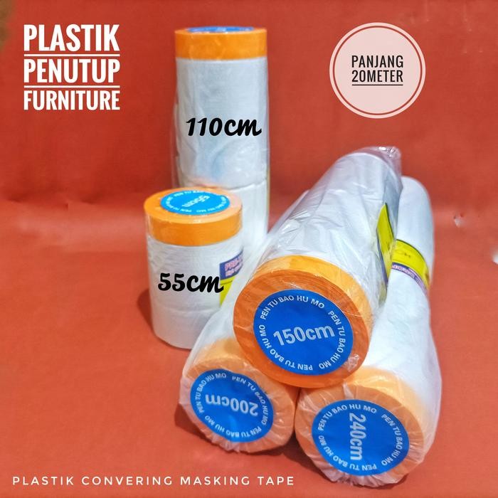 

(20meter)Convering Film Masking Tape/Plastik Penutup Furniture