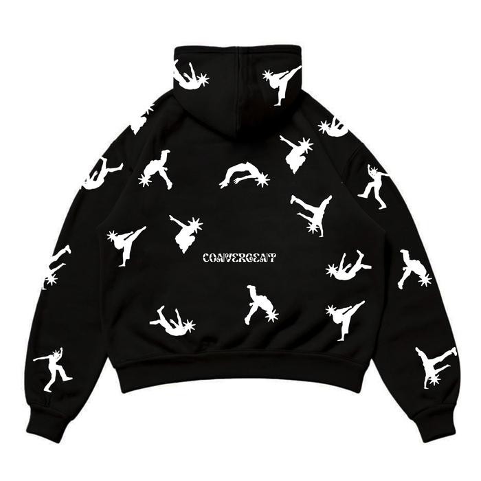 Convergent Boxy Zip Hoodie Keen - Black Hoodie Pria wanita unisex best seller