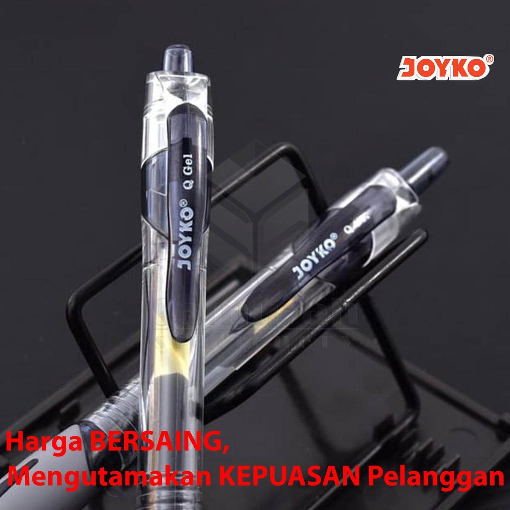 

Gel Pen Joyko Q Gel GP 265 / GelPen QGel GP-265 0.5 mm / Pulpen JK GP265 Hitam Biru Merah Cetek