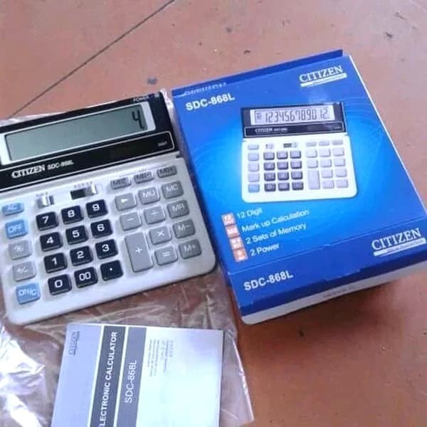 

Kalkulator Citizen Type SDC 868 L - Calculator Citizen 12 Digit 868 L
